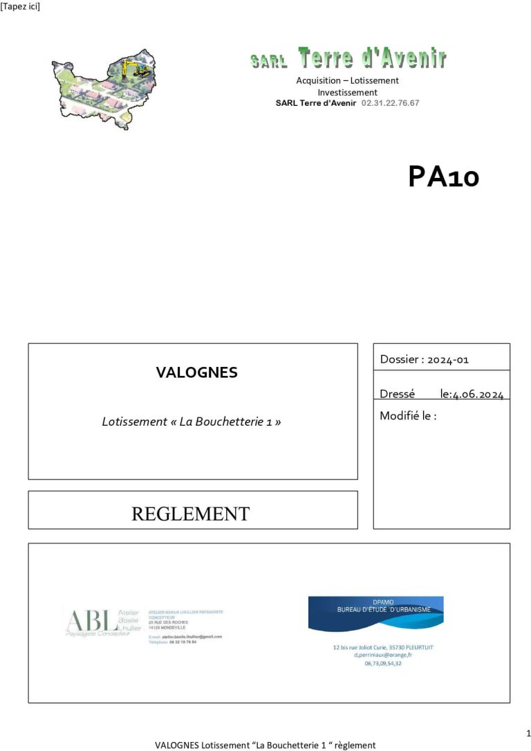 Piece administrative 10 du permis aménager