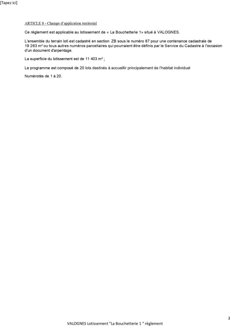 Piece administrative 10 du permis aménager