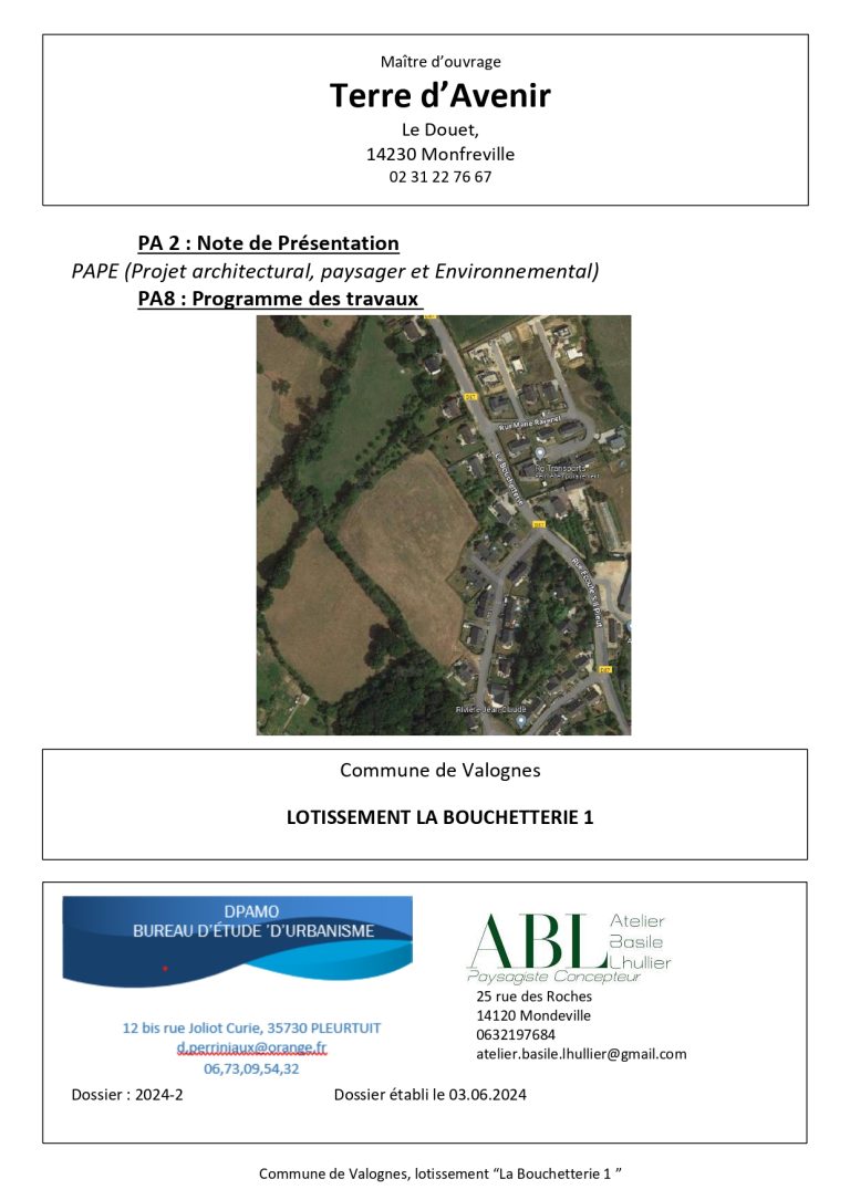 Piece administrative 2 du permis aménager