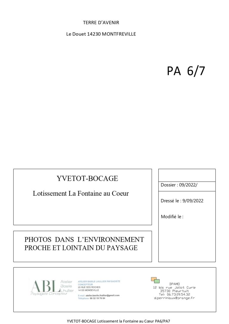 pièce administrative 6 et 7 d'un permis d'aménager