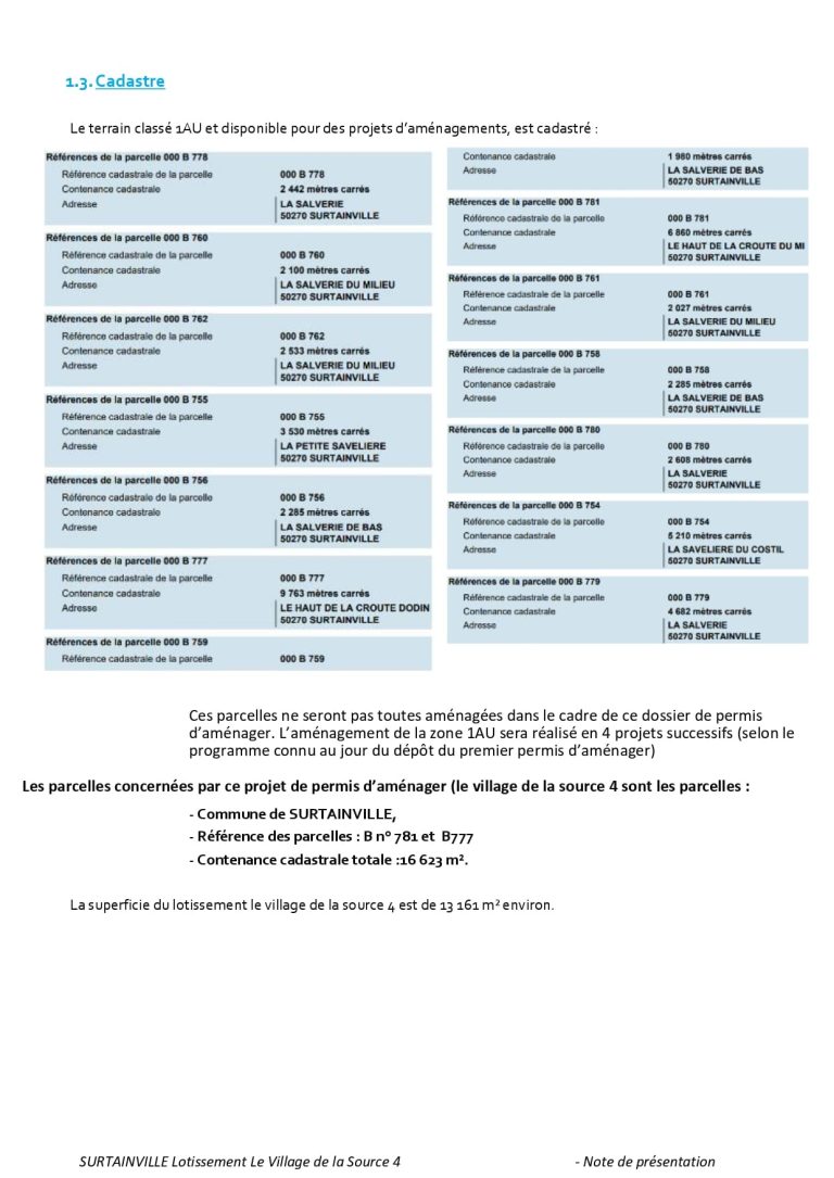 pièce administrative 2 et 8 d'un permis d'aménager
