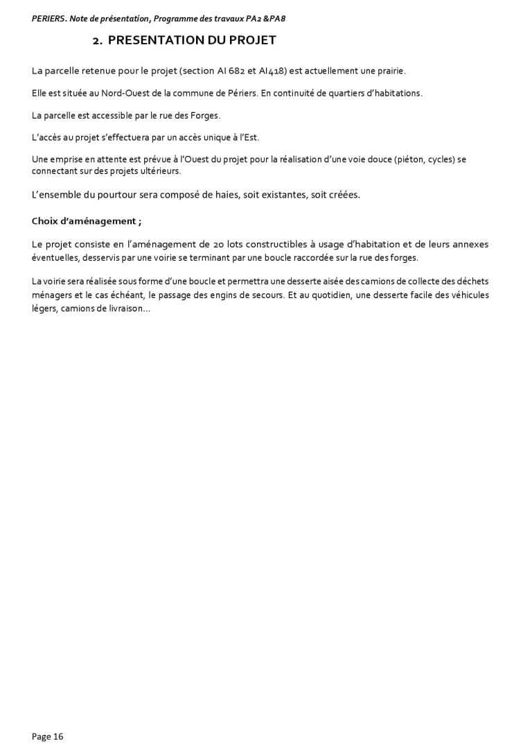 Piece administrative 2 et 8 du permis aménager