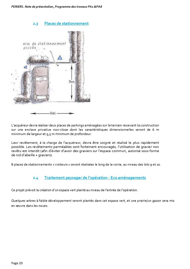 Piece administrative 2 et 8 du permis aménager
