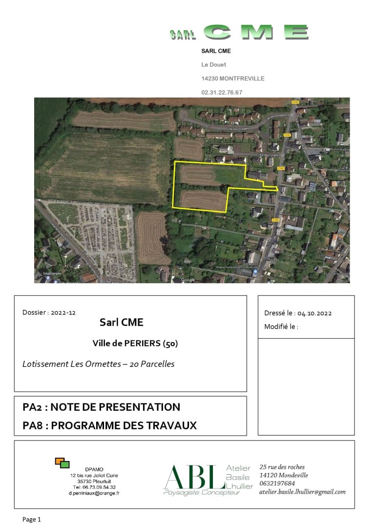 Piece administrative 2 et 8 du permis aménager